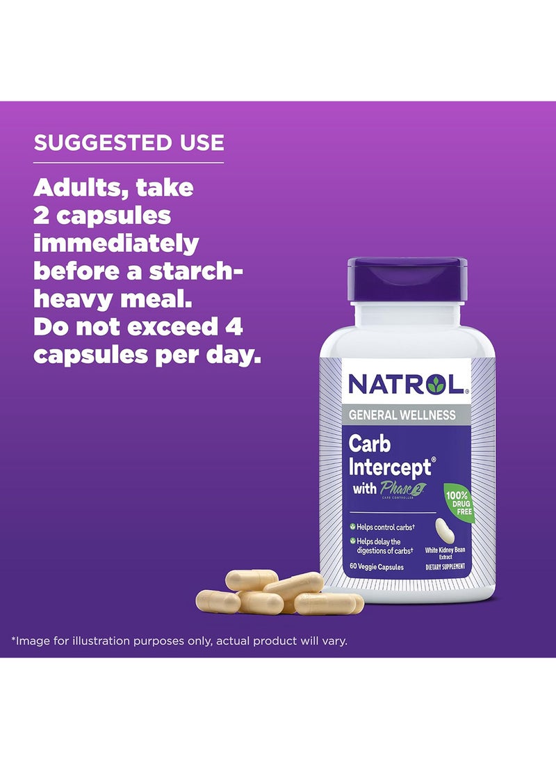 Natrol Carb Intercept Weight Management Dietary Supplement 1000mg - 60 Capsules - Image 5